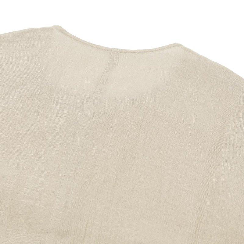 evam eva エヴァムエヴァ linen poncho E261T206_11