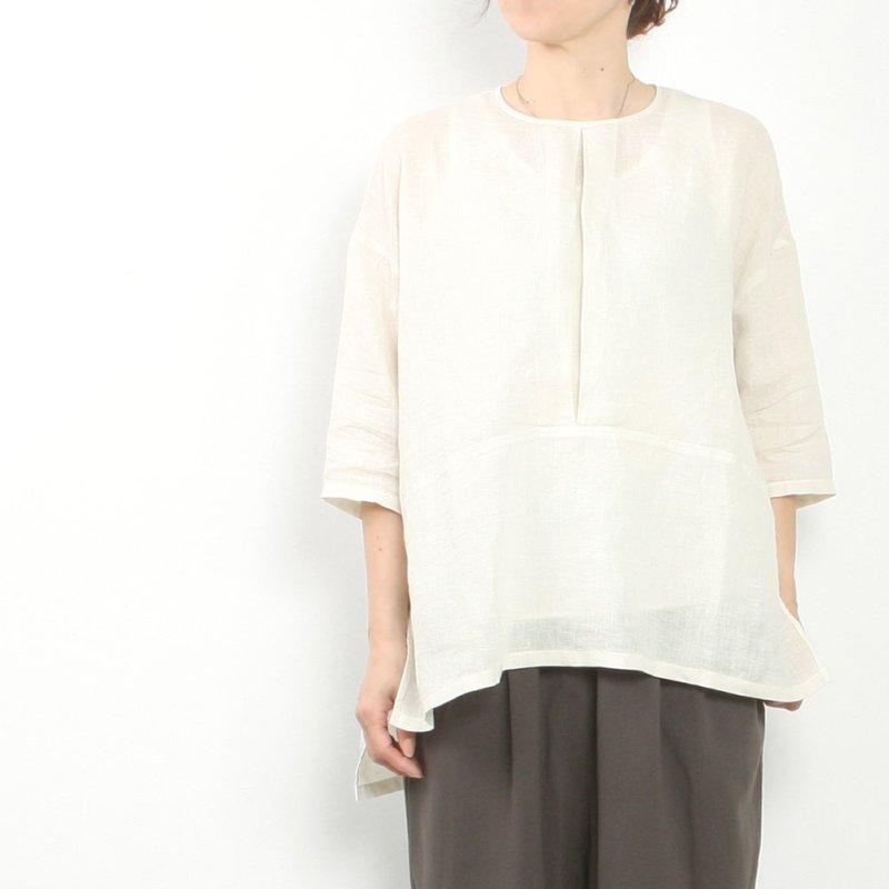 evam eva（エヴァムエヴァ） linen tuck Pullover E261T239 : MIDLAND