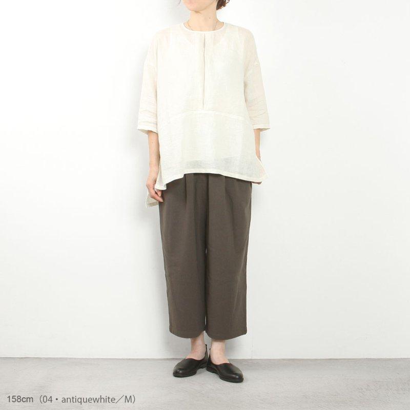 evam eva（エヴァムエヴァ） linen tuck Pullover E261T239 : MIDLAND 