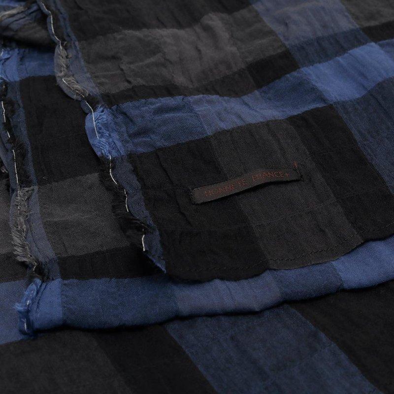 Honnete オネット Wide Stole Shirring Check AC1CK_3