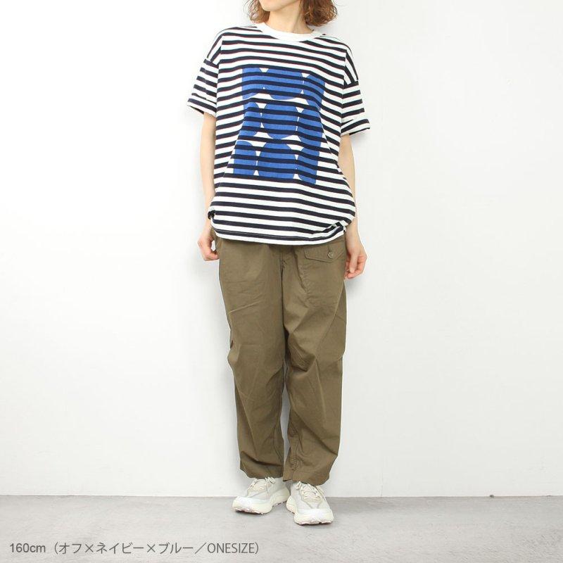 prit（プリット） ボーダーフレームドットプリントTシャツ P92645
