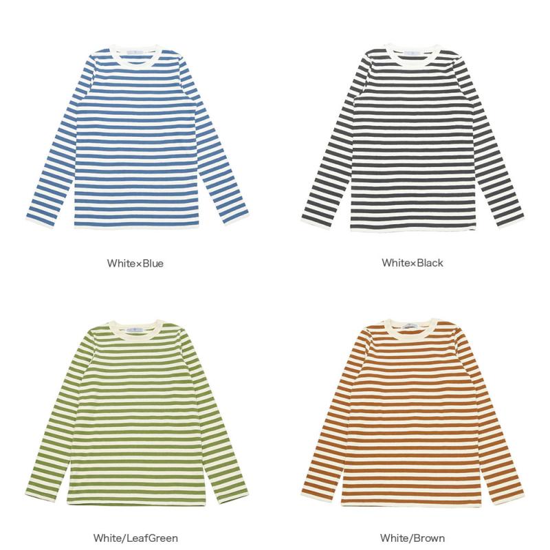 R&D.M.Co- アールアンドディーエムコー 裏起毛BORDER CREW NECK L/T SHIRT NO.6418 R&D.M.Co OLDMAN'S TAILOR R&D.M.Co- アールアンドディーエムコー 裏