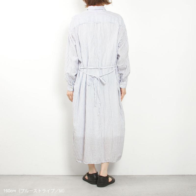 ao アオ レギュラーカラーシャツワンピース（オーガニックふんわり二重