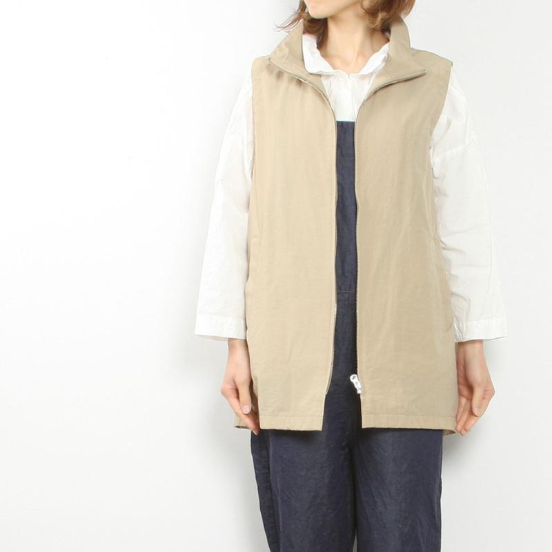 prit（プリット） （OUTLET）prit スタンドカラー裾ヒモZIPベスト