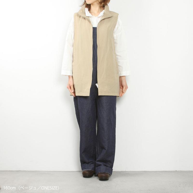 prit（プリット） （OUTLET）prit スタンドカラー裾ヒモZIPベスト