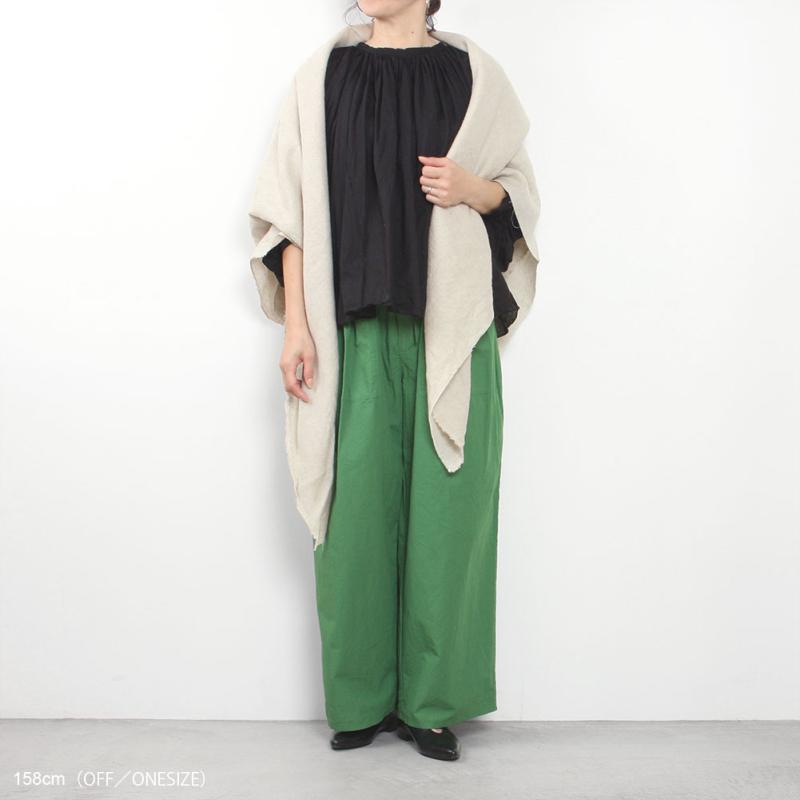 Honnete（オネット） Wide Stole Washed Wool HO-24AW AC1 : MIDLAND
