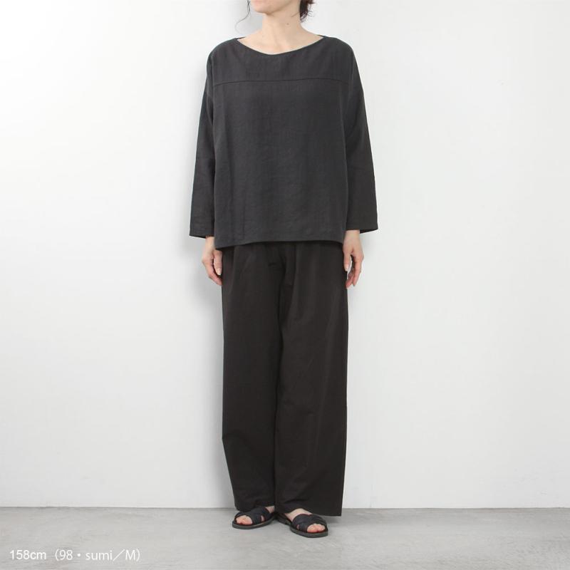 evam eva（エヴァムエヴァ） water linen pullover E241T062 : MIDLAND