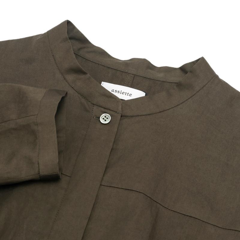 (OUTLET)assiette アシェット スタンドカラーシャツワンピース A27-09246-44 assiette（アシェット） （OUTLET）assiette スタンドカラーシャツ