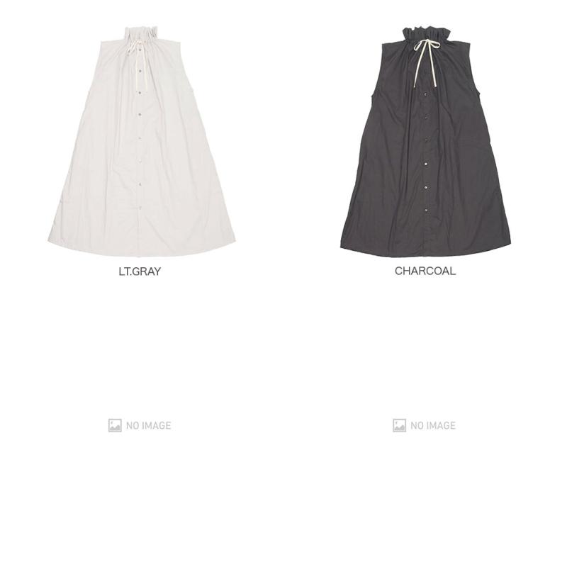 Yarmo（ヤーモ） RUFFLED NECK LONG SMOCK DRESS OP47 : MIDLAND SHIP