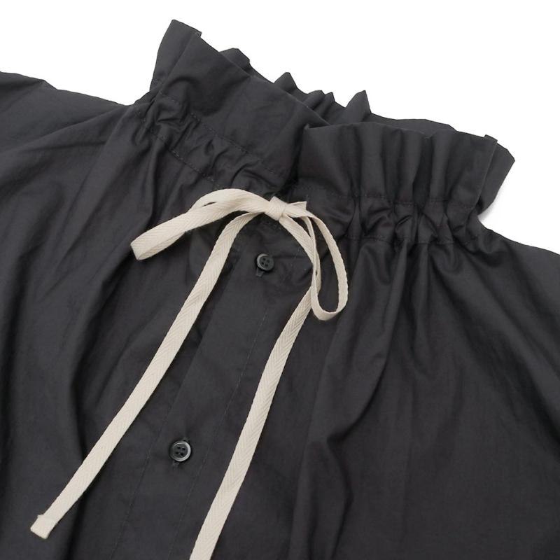Yarmo（ヤーモ） RUFFLED NECK LONG SMOCK DRESS OP47 : MIDLAND SHIP