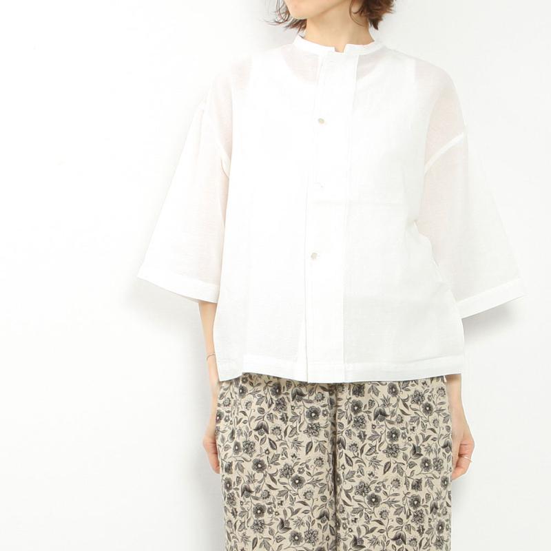 GRANDMA MAMA DAUGHTER グランマママドーター マオカラーH/Sシャツジャケット GS2514541 GRANDMA MAMA DAUGHTER（グランマママドーター） マオカラーH/Sシャツ