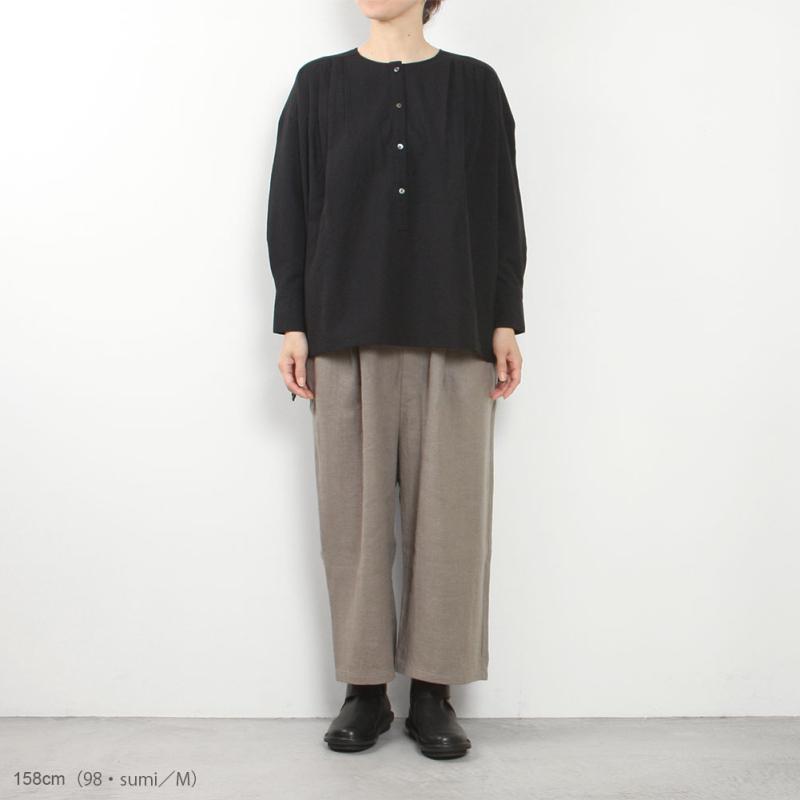 evam eva E183T159 ウールハイネックワイド ブラウス シャツ ブラック レディース エヴァムエヴァ【中古】5-1002T∞ evam eva（エヴァムエヴァ） wool shirt E243T141 : MIDLAND SHIP