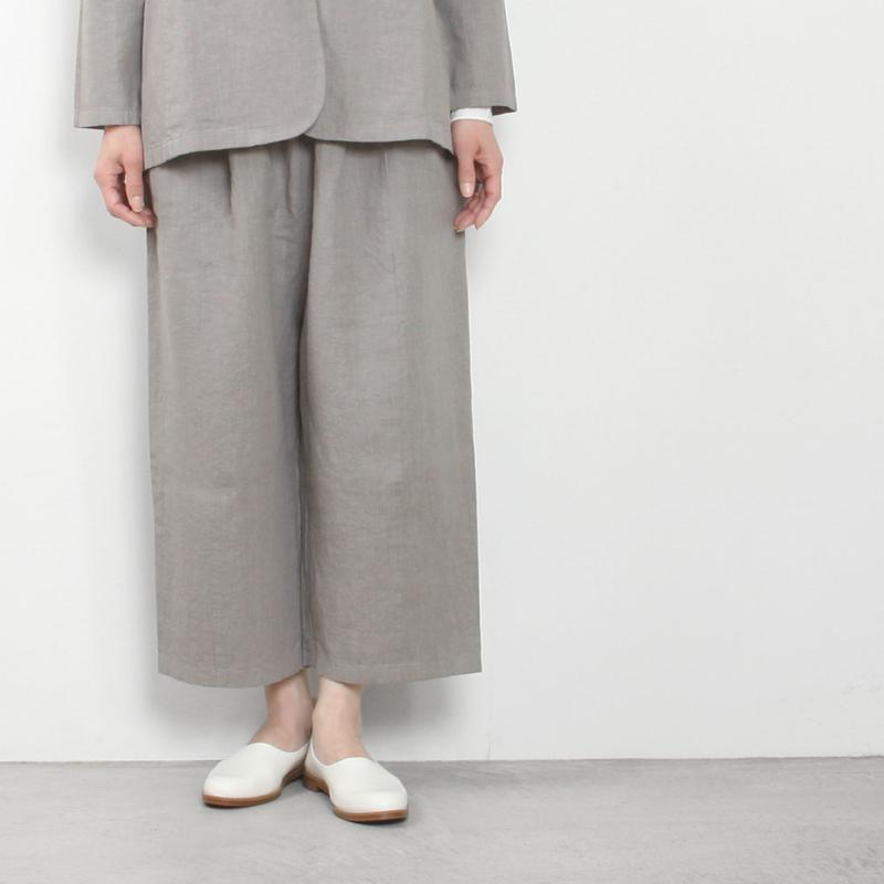 evam eva エヴァムエヴァ water linen cropped pants E251T100