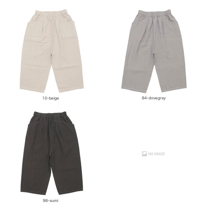 evam eva（エヴァムエヴァ） water linen cropped pants E251T100