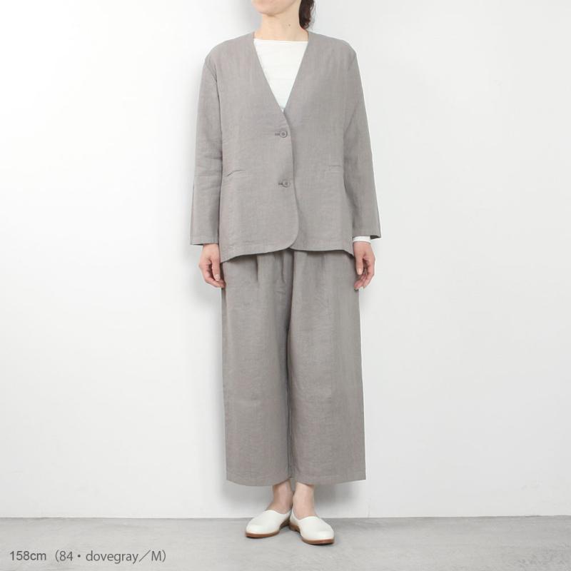 evam eva（エヴァムエヴァ） water linen cropped pants E251T100