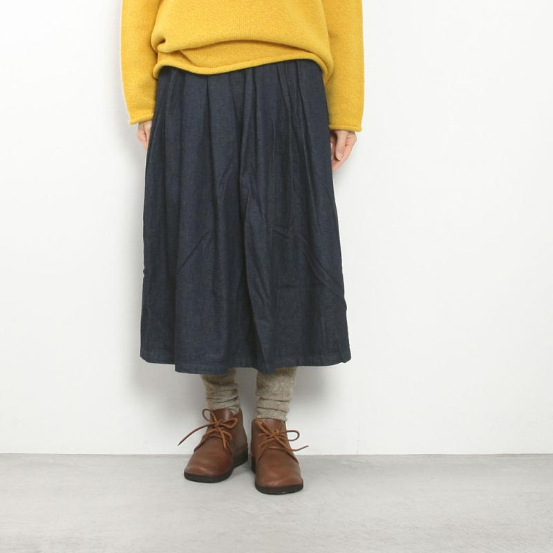 GRANDMA MAMA DAUGHTER グランマママドーター デニムプリーツスカート GK2272 GRANDMA MAMA DAUGHTER（グランマママドーター） デニムプリーツ