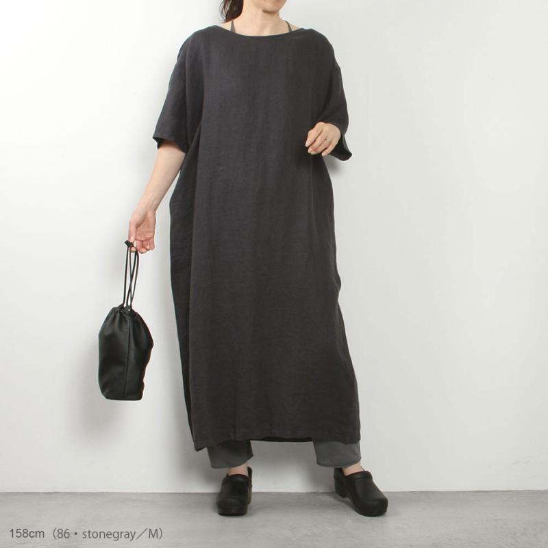 evam eva（エヴァムエヴァ） linen dolman one-piece E251T229