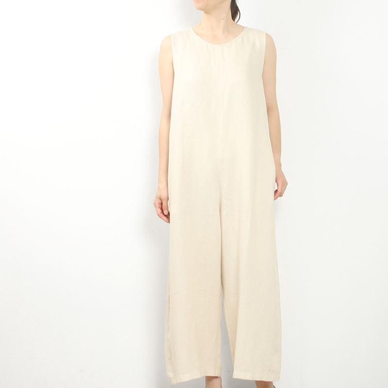 evam eva エヴァムエヴァ linen all-in-one E251T230 evam eva（エヴァムエヴァ） linen all-in-one E251T230 : MIDLAND