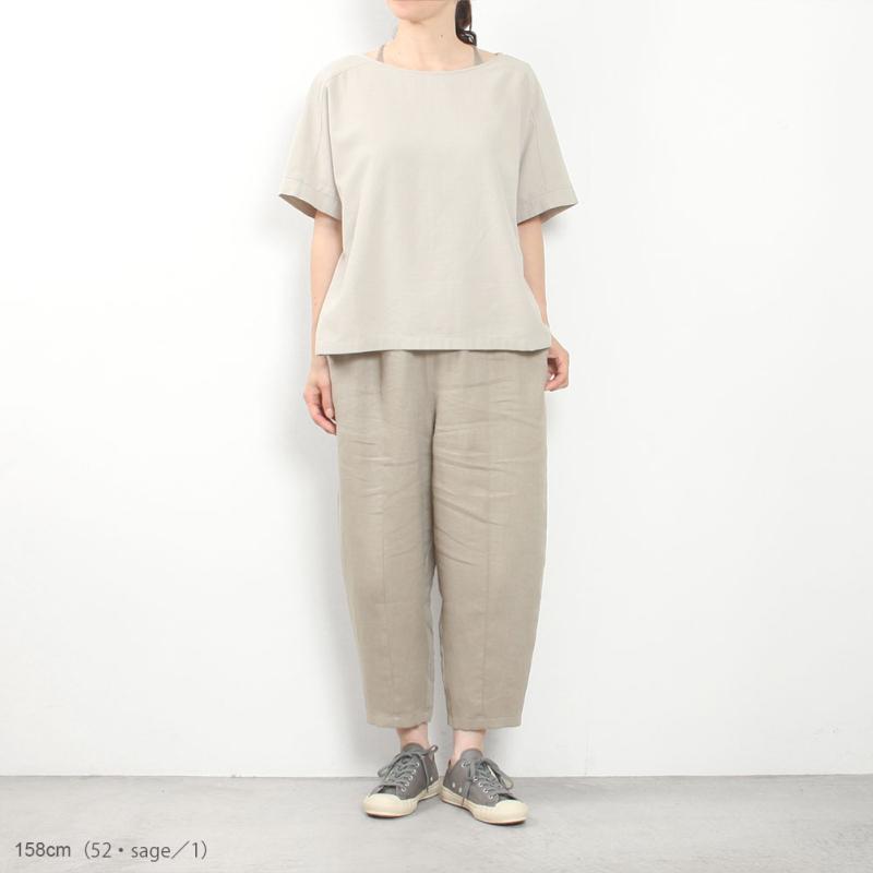 evam eva（エヴァムエヴァ） linen cropped pants E251T232 : MIDLAND