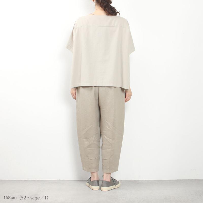 evam eva（エヴァムエヴァ） linen cropped pants E251T232 : MIDLAND