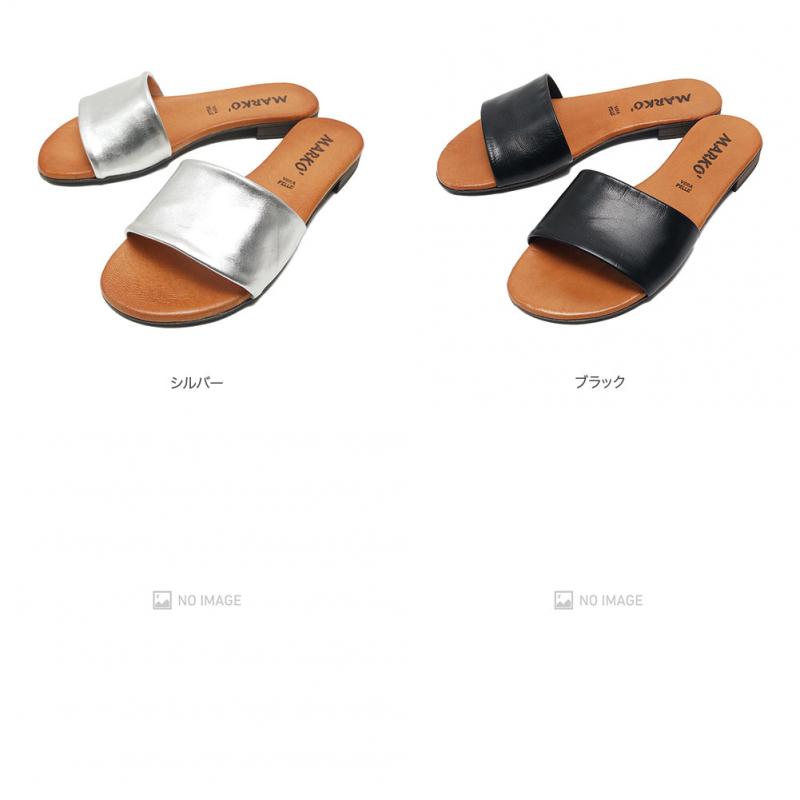 MARKO マルコ レザーフラットサンダル 225115 : MIDLAND SHIP - 通販