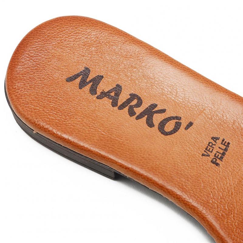 MARKO マルコ レザーフラットサンダル 225115 : MIDLAND SHIP - 通販