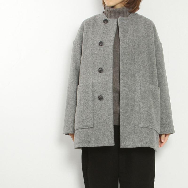 prit プリット ネルカラー比翼ショートコート P60605 prit（プリット） （20％OFF）prit ネルカラー比翼ショートコート