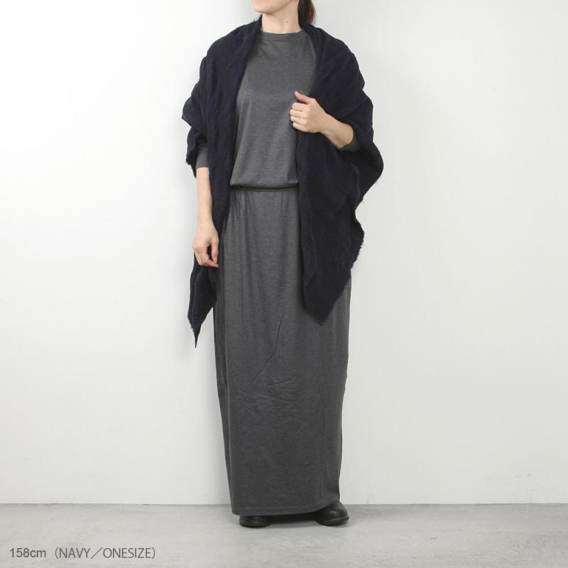 Honnete（オネット） Wide Stole C/W WASHED SHADOW CHECK AC1CK