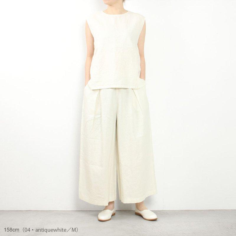 evam eva（エヴァムエヴァ） water linen culotte pants E253T018