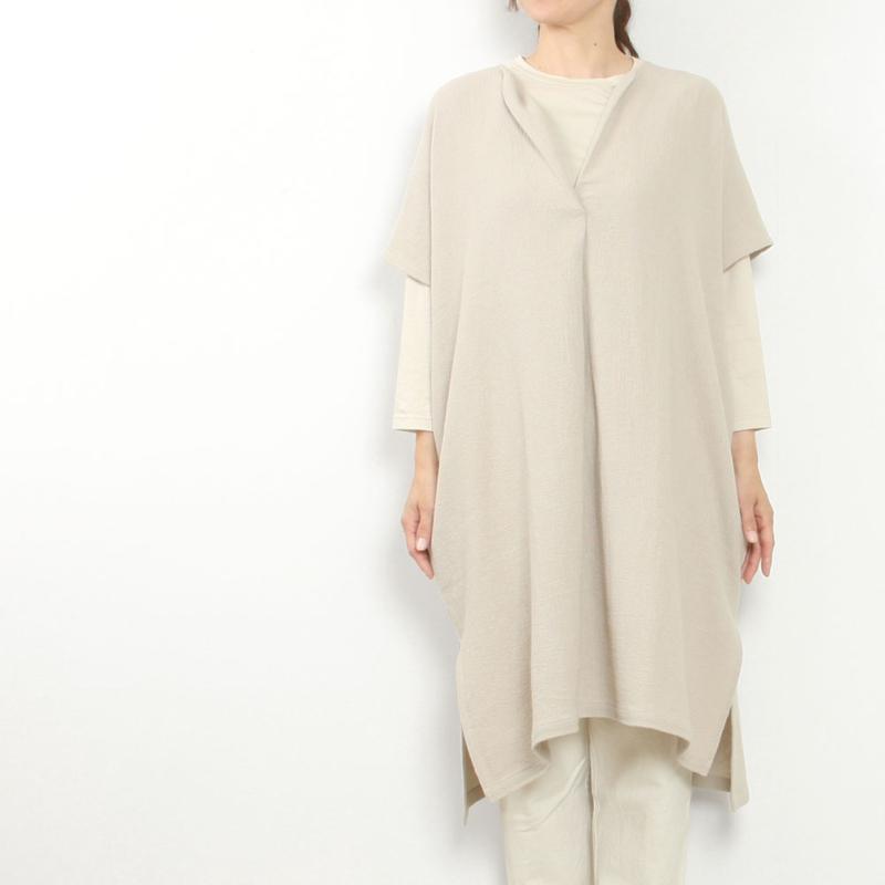 evam eva エヴァムエヴァ linen cotton poncho E253T039 evam eva（エヴァムエヴァ） linen cotton poncho E253T039 : MIDLAND