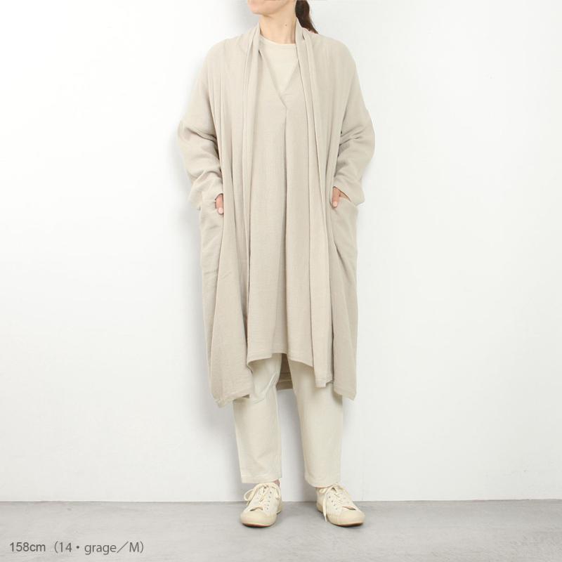 evam eva リネンローブ evam eva（エヴァムエヴァ） linen cotton robe E253T040 : MIDLAND