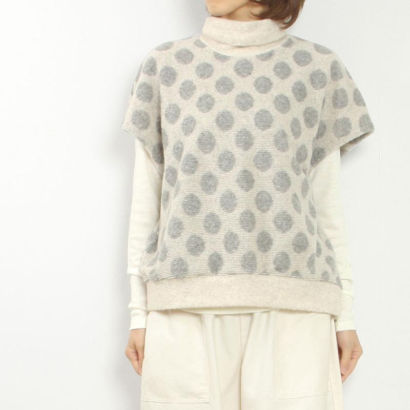 prit プリット ドットジャガードタートルネックオーバーベスト P90607 prit（プリット） （20％OFF）prit ドットジャガードタートルネック
