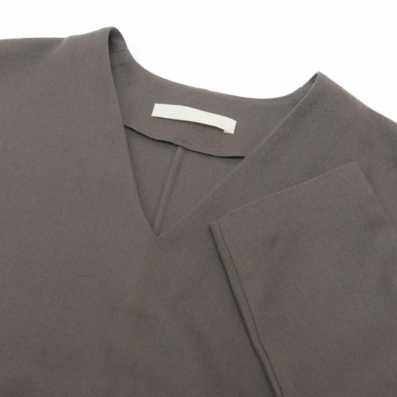 evam eva（エヴァムエヴァ） wool v neck one-piece E253T155