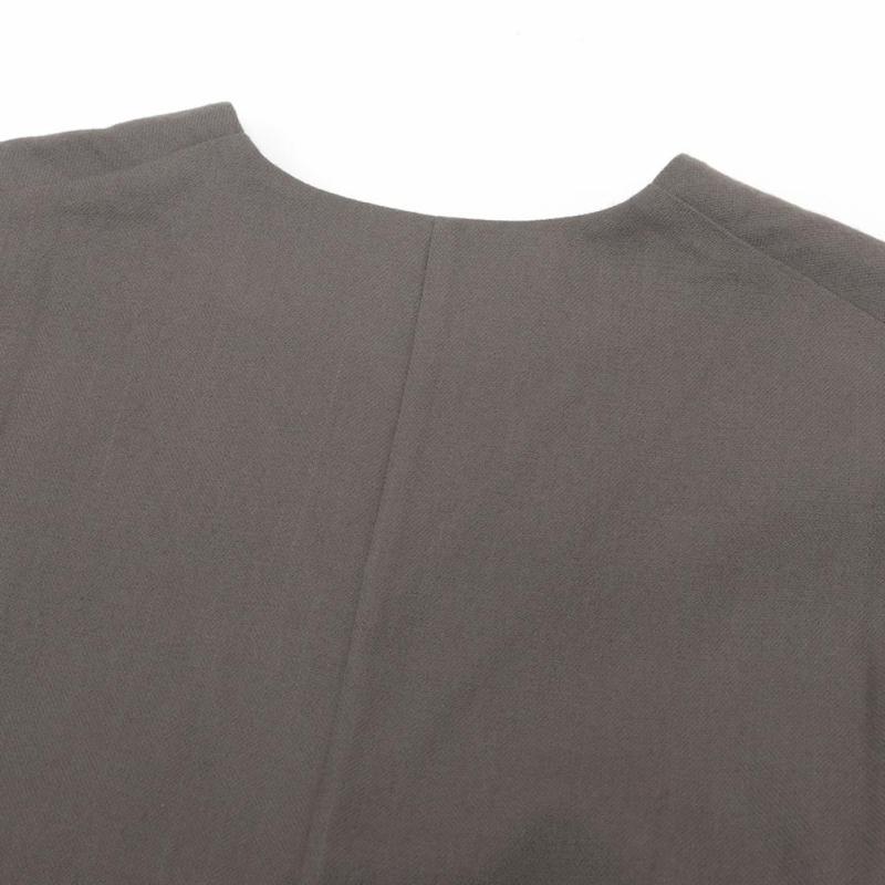 evam eva（エヴァムエヴァ） wool v neck one-piece E253T155