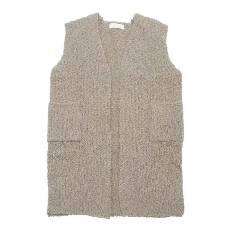 evam eva（エヴァムエヴァ） alpaca wool long vest E253K181