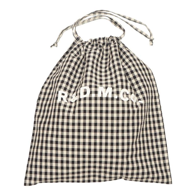 R&D.M.Co- アールアンドディーエムコー GINGHAM CHECK DRAWS TRING BAG (L) NO.7619 R&D.M.Co OLDMAN'S TAILOR R&D.M.Co- アールアンドディーエムコー