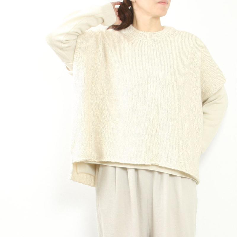 evam eva（エヴァムエヴァ） low gauge poncho E253K221 : MIDLAND