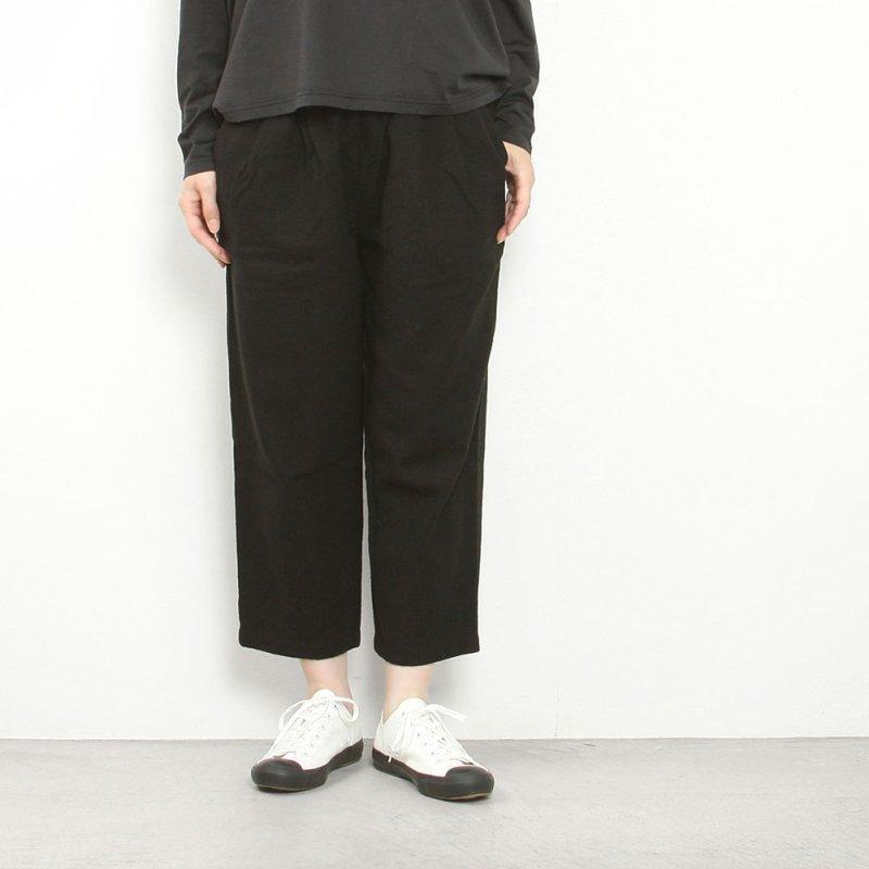 evam eva linen cropped pants ブラック　サイズ1 evam eva（エヴァムエヴァ） cropped pants E002T081 : MIDLAND SHIP