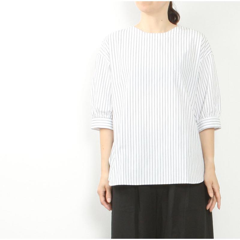 (OUTLET)Vent douest ヴァンドウェスト ハンドウォッシュストライプシャツ VE19533 OUTLET）Vent douest ヴァンドウェスト ハンドウォッシュストライプ