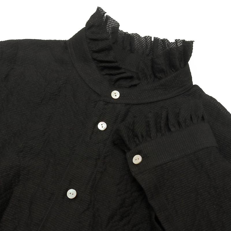 R&D.M.Co- アールアンドディーエムコー SHADING CHECK FRILL COLLAR SHIRT NO.7539 R&D.M.Co OLDMAN'S TAILOR R&D.M.Co- アールアンドディーエムコー