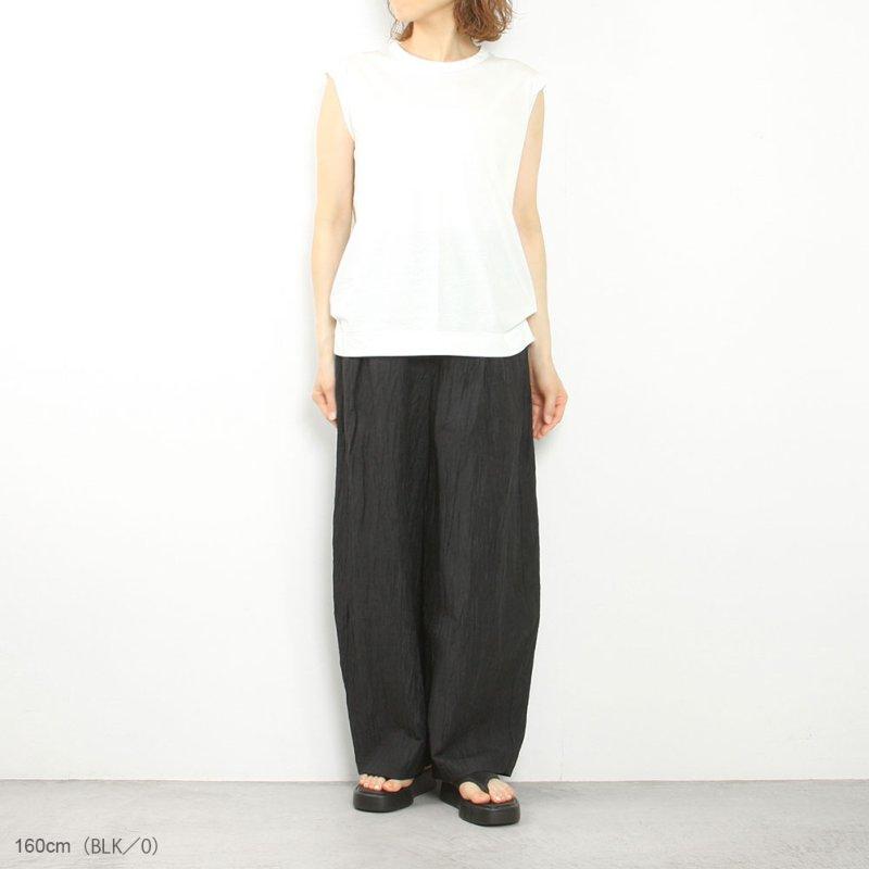 assiette アシェット 先染めリネンワッシャー バレルパンツ A25-14016-62の画像