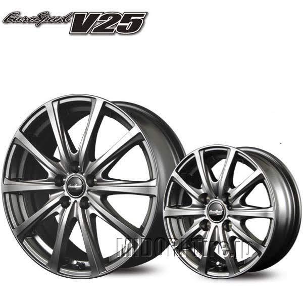 軽銀車輪｜EuroSpeed V25｜16in×6.0〈4枚〉｜ユーロ速力度 V25 タイヤ、ホイール-自動車-アルミホイール