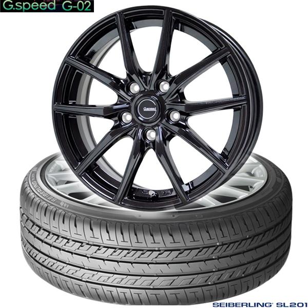 セイバーリング｜SEIBERLING SL201〈225/55R17 101VXL〉＆G.speed G 02〈ブラックホイール〉｜タイヤホイール4本セット :s2101 g02 2255517:緑タイヤ ヤフー店