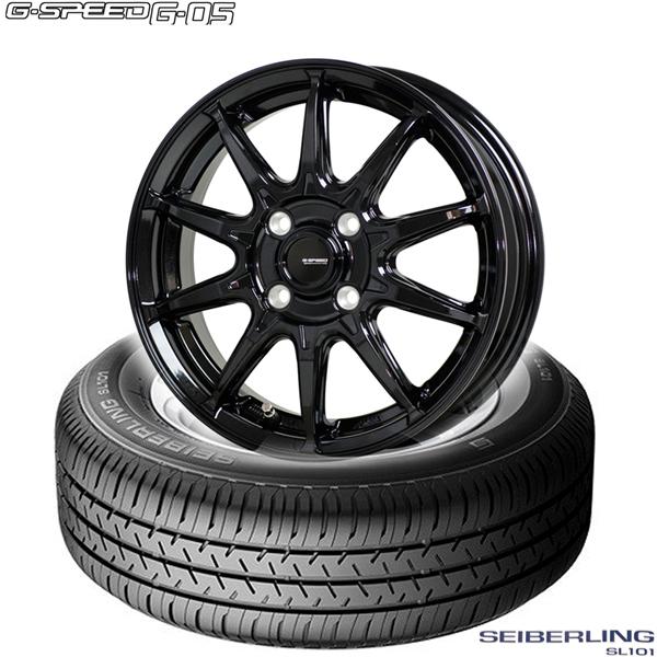 セイバーリング｜SEIBERLING SL101〈165/70R14 81S〉\u0026 G.speed G-05〈ブラックホイール〉｜タイヤホイール4本セット