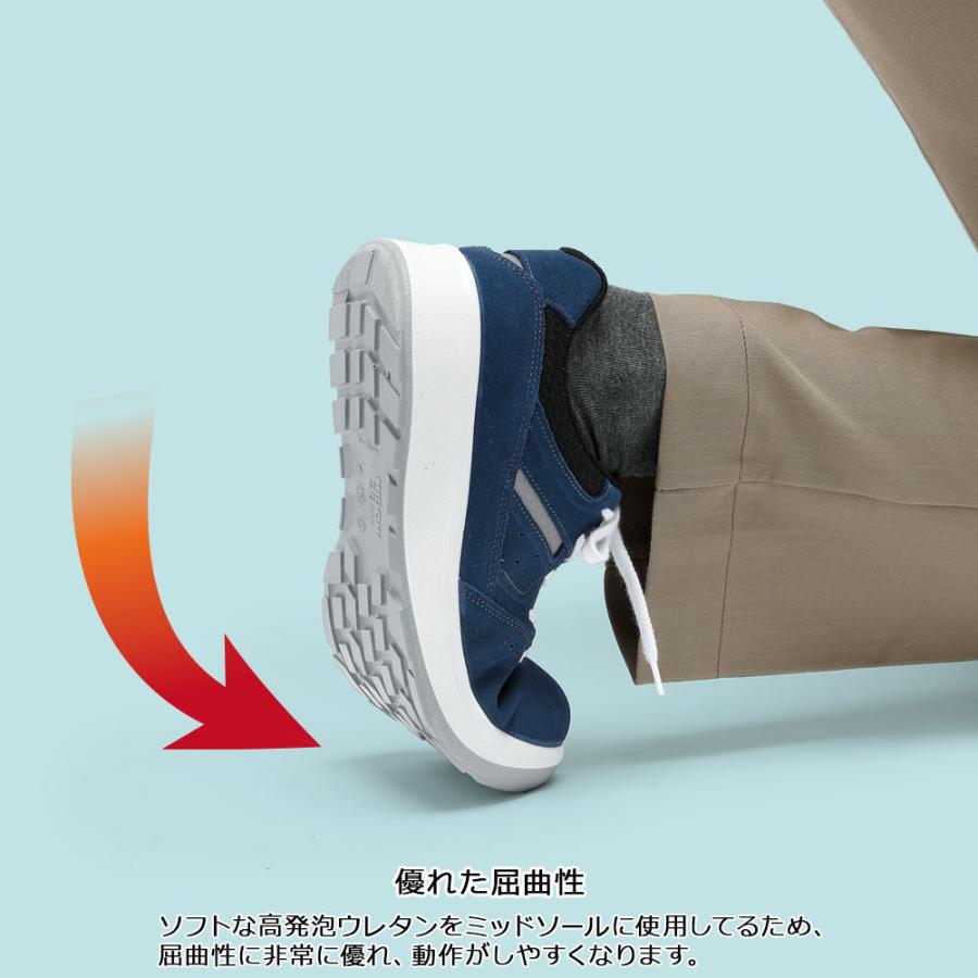 ミドリ安全 安全靴 G4555 静電 (バンドタイプ) ブルー 23.5〜28.0