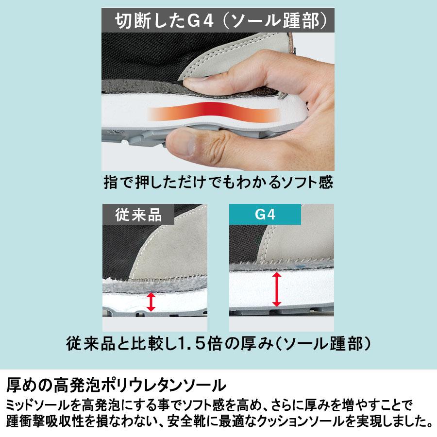 ミドリ安全 安全靴 G4599 静電 ホワイト/ブラック 22.0〜30.0 : ミドリ