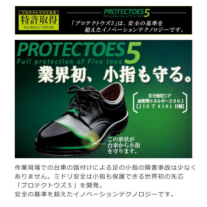 ミドリ安全 静電安全靴 プロテクトウズ5 PC235N(旧PCF) 静電 ブラック