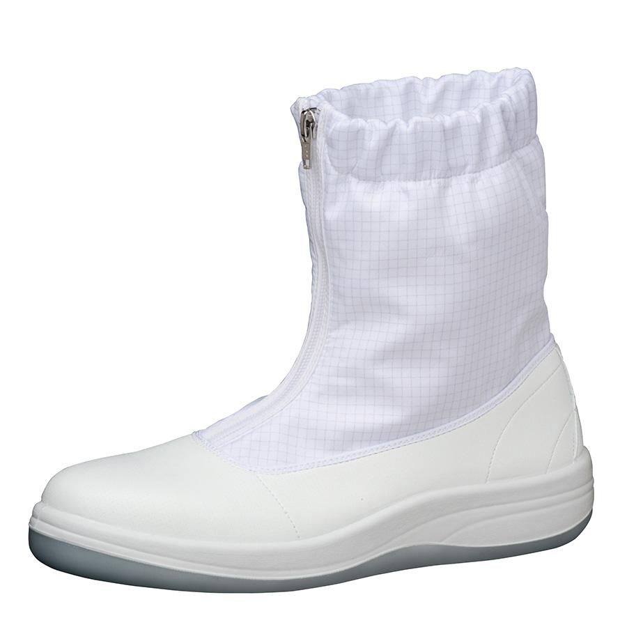 ミドリ安全 静電安全靴 MSCR1200(旧SCR) ハーフフード ホワイト 23.5