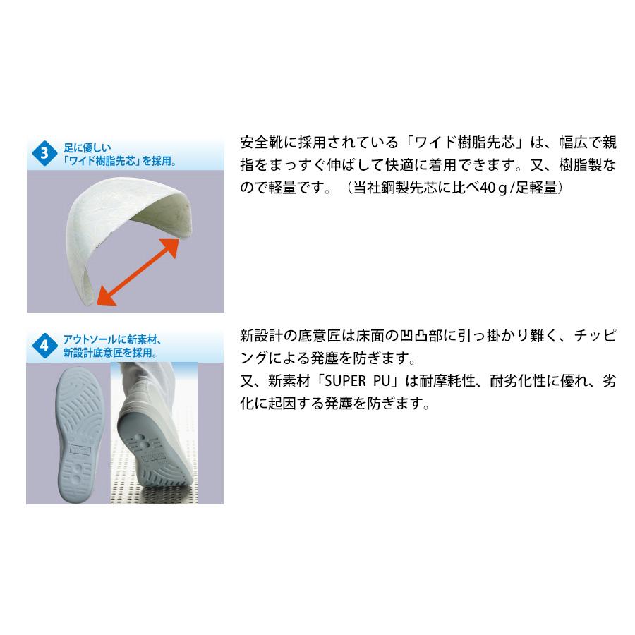 ミドリ安全 静電安全靴 MSCR1200(旧SCR) フルキャップフード ホワイト