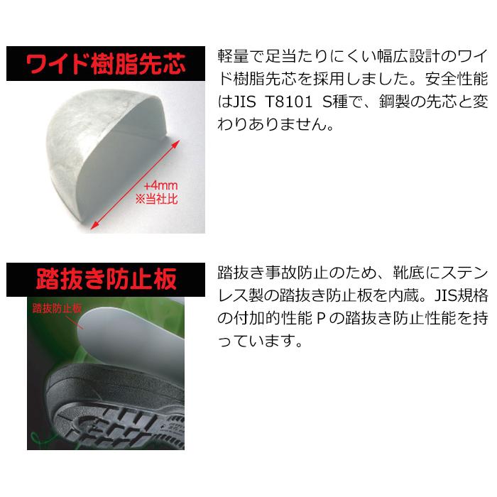 ミドリ安全　消防仕様　静電安全靴　ブラック　RT738F　静電　P-4　23.5〜28.0